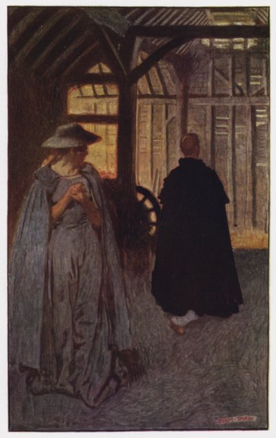 رسم توضيحي لـ The Cloister and The Hearth من تأليف تشارلز ريد (لون ليثو) بواسطة بيام (بعد) شو