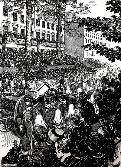 رحلة الملك إدوارد السابع الأخيرة عبر لندن: موكب الجنازة في بيكاديللي ، 1910 1911 بواسطة جون بيام ليستون شو