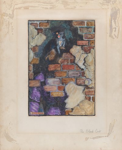 القطة السوداء ، لـ "حكايات الغموض المختارة" لإدغار آلان بو ، 1909 ، 1909. بواسطة جون بيام ليستون شو