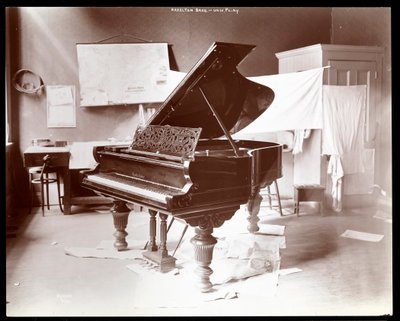 بيانو من شركة Hazelton Brothers Piano Co. في University Place ، نيويورك ، 1898 (طباعة الجيلاتين الفضي) بواسطة شركة بايرون