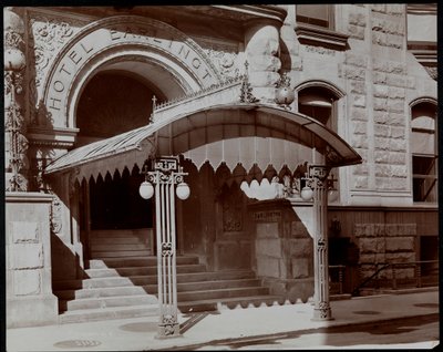 مدخل فندق إيرلنغتون ، 55 غرب شارع 27 ، نيويورك ، 1906 (طباعة الجيلاتين الفضي) بواسطة شركة بايرون
