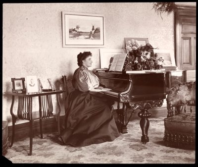 مدام فرانسيس سافيل في المنزل ، 1895 (طباعة الجيلاتين الفضي) بواسطة Byron Company