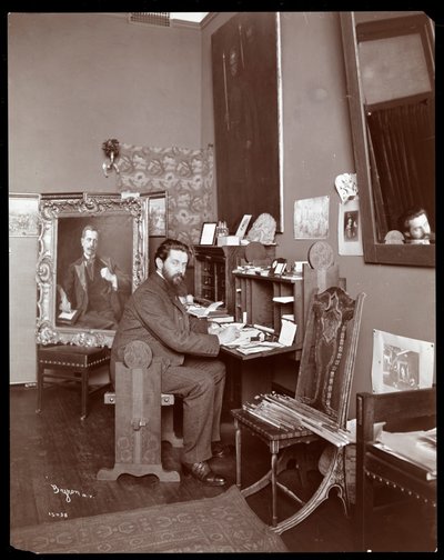 صورة للرسام صورة ريتشارد هول ، 1903 (طباعة الجيلاتين الفضي) بواسطة Byron Company