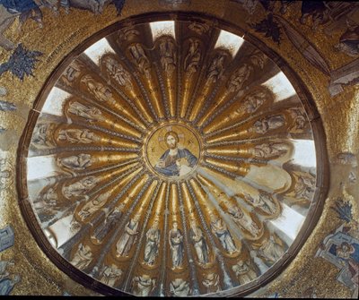 المسيح بانتوكراتور (أو المسيح في المجد) والرسل (Mosaic بواسطة البيزنطية