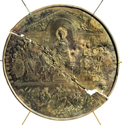 ميسوريوم (طبق فضي كبير) لثيودوسيوس الأول (346-395) ، القرن الرابع الميلادي (فضي) بواسطة البيزنطية