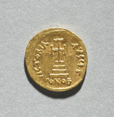 Solidus مع Heraclius وابنه Heraclius Constantine بواسطة المدرسة البيزنطية