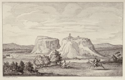 منظر خيالي لروما المبكرة ، محفور بواسطة B.Blloccini ، 1849 بواسطة CC بيركنز
