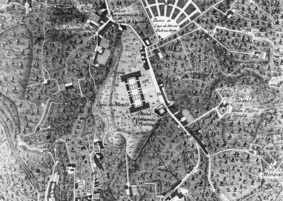 City map of Naples with Capodimonte, detail from Duke Of Noja map بواسطة جي بي وبراون جيه وروبوتام