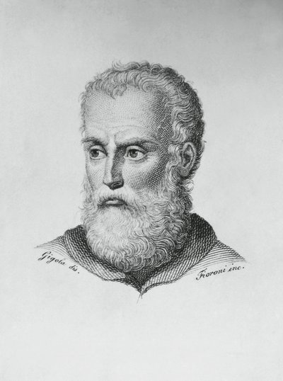 Portrait of Annibale Caro (1507-1566), Italian writer and poet, engraving by Ado Fioroni (active 1812-1833) after drawing by Giovanni Battista Gigola (1767-1841) بواسطة جي بي وبراون جيه وروبوتام