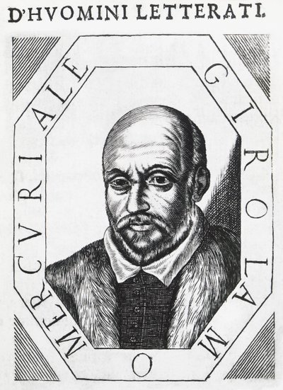 Portrait of Girolamo Mercuriale (1530-1606), Italian physician and philosopher, ink drawing بواسطة جي بي وبراون جيه وروبوتام