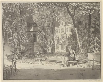 في مقابر ديكارت وكوندي في Jardin Elysée des Petits Augustins ، باريس بواسطة كريستوفر فيلهلم إكرسبيرج