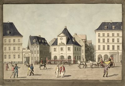 Kongens Nytorv مع الحرس الرئيسي بواسطة كريستوفر فيلهلم إكرسبيرج