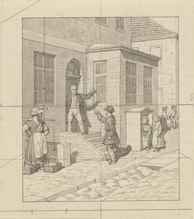 المنظور الخطي المطبق على فن الرسم - اللوحة السابعة ، 2 - حجة سلم الشارع. بواسطة كريستوفر فيلهلم إكرسبيرج