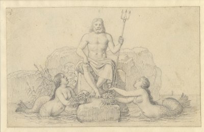 نبتون واثنين من nereids. بواسطة كريستوفر فيلهلم إكرسبيرج