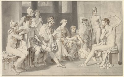 Odysseus hos Alkinoos beretter om sit liv بواسطة كريستوفر فيلهلم إكرسبيرج