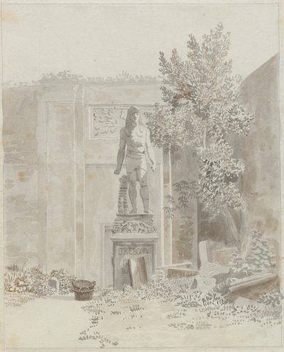 تمثال روماني قديم على الطراز المصري ، ويفترض أن يكون في حديقة Palazzo Barberini بواسطة كريستوفر فيلهلم إكرسبيرج