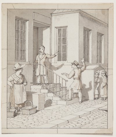 حجة على درجات الشارع. دراسة أولية لـ "المنظور الخطي المطبق على فن الرسم" اللوحة السابعة ، 2 بواسطة كريستوفر فيلهلم إكرسبيرج