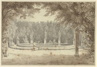 النافورة في حديقة Palazzo Barberini ، روما بواسطة كريستوفر فيلهلم إكرسبيرج