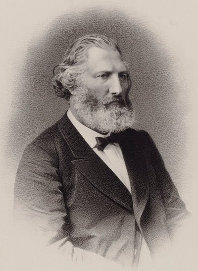 صورة للمؤلف أوغست فرانسوا موريل 1809-1881 ، حوالي 1860. بواسطة جيم بورنمان