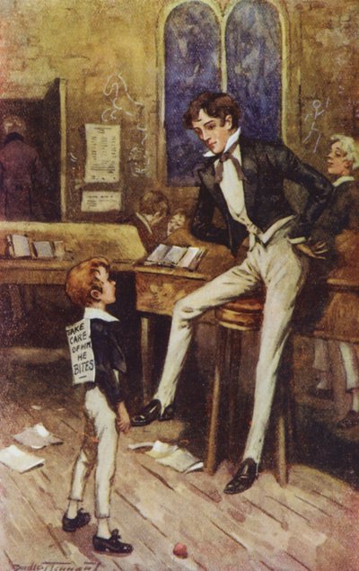رسم توضيحي لديفيد كوبرفيلد للكاتب تشارلز ديكنز (طباعة حجرية ملونة) بواسطة جيم دودلي (بعد) تينانت