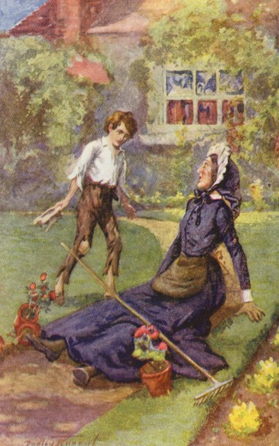 رسم توضيحي لديفيد كوبرفيلد للكاتب تشارلز ديكنز (طباعة حجرية ملونة) بواسطة جيم دودلي (بعد) تينانت