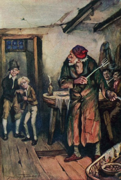 رسم توضيحي لأوليفر تويست بواسطة تشارلز ديكنز (لون ليثو) بواسطة جيم دودلي (بعد) تينانت