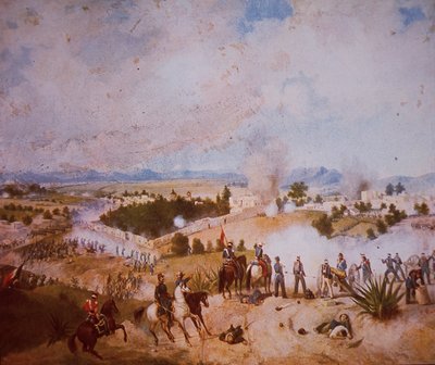 Mexican-American War (1846-48), Battle of Molino del Rey, US troops attacking بواسطة C. Escalante