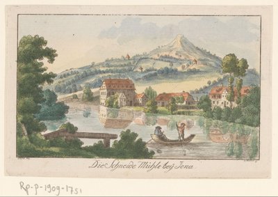 منظر للمنشرة بالقرب من جينا Die Schneidemühle Bey Jena (العنوان على الكائن) بواسطة جيم مولر