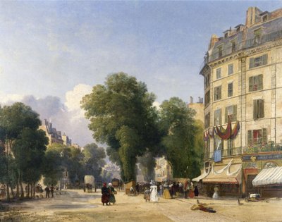 Boulevard des Capucines وركن شارع Rue de la Paix في باريس بواسطة كاليب روبرت ستانلي