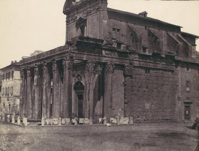 معبد أنطونيوس وفاوستينا ، سان لورينزو في ميراندا ، روما ، 1850. بواسطة كالفرت جونز