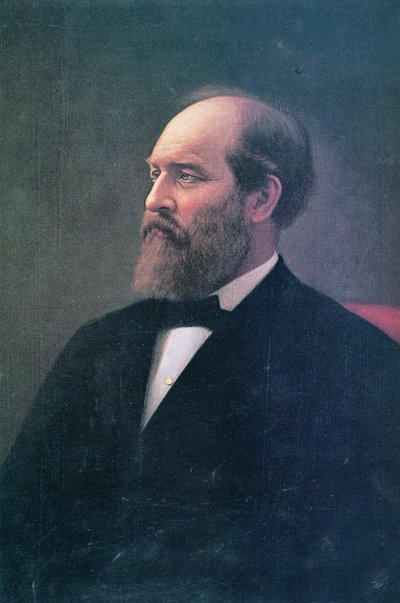 James A. Garfield (1831-81) (oil on canvas) بواسطة كالفين كيرتس