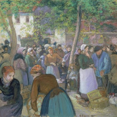 سوق الدواجن في جيزور بواسطة كميل يعقوب بيسارو
