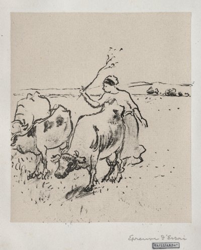 راعي البقر ، ج. 1899. بواسطة كميل يعقوب بيسارو