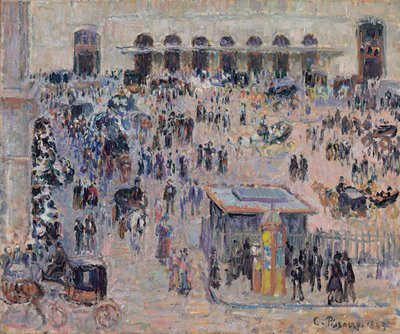 Place du Havre and Gare Saint-Lazare، 1893 بواسطة كميل يعقوب بيسارو