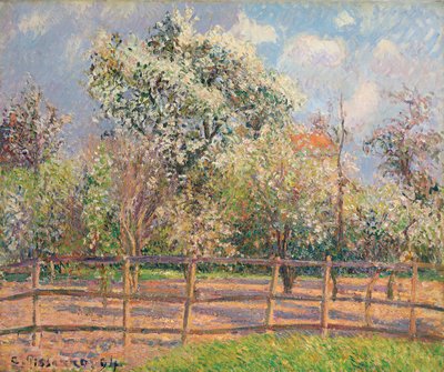 أشجار الكمثرى في بلوم ، Eragny. أشجار الكمثرى في إزهار ، Eragny ، 1894 بواسطة كميل يعقوب بيسارو