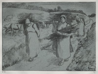 الفلاحون يحملون الشواذ ، ج. 1896. بواسطة كميل يعقوب بيسارو