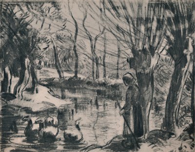 The Goose Girl، c.1870s، 1946 بواسطة كميل يعقوب بيسارو