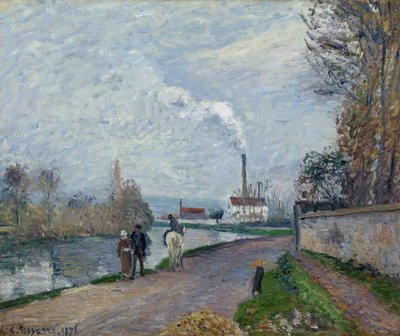 The Oise قرب Pontoise in Gray Weather ، 1876 بواسطة كميل يعقوب بيسارو