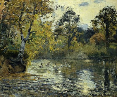 البركة في Montfoucault ؛ The Etang de Montfoucault، 1874 بواسطة كميل يعقوب بيسارو