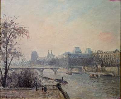 The Seine and the Louvre (oil on canvas بواسطة كميل يعقوب بيسارو