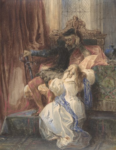 رفض العفو من كينيلورث السير والتر سكوت ، كاليفورنيا. 1826 - 29. بواسطة كميل جوزيف إتيان روكيبلان