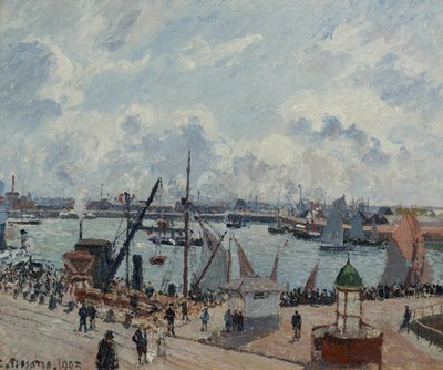 L'Anse des Pilotes ، لوهافر ، الصباح ، الشمس ، المد والجزر ، 1903. بواسطة كميل بيسارو