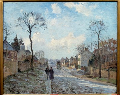 La route de Louveciennes لوحة لكاميل بيسارو (1830-1903) 1872 صن. 0.6x0.73 م باريس ، متحف أورساي بواسطة كميل يعقوب بيسارو