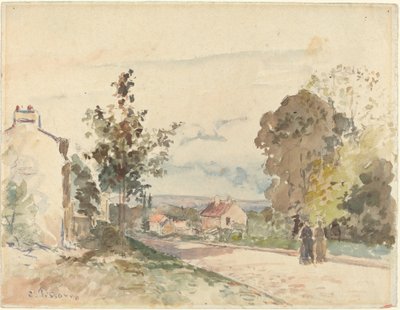 الطريق من فرساي إلى لوفيسيان ، ج. 1872. بواسطة كميل بيسارو