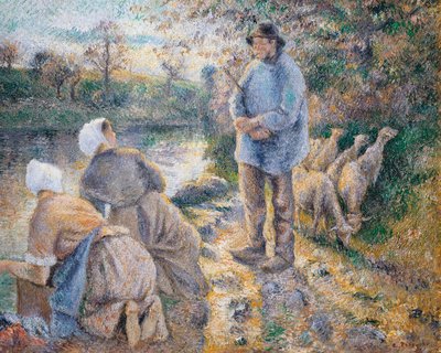 The Washerwomen, by Camille Pissarro بواسطة كميل بيسارو