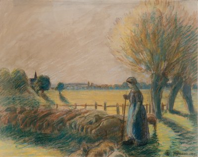 راعية إيراغني ، حوالي 1890 بواسطة كميل بيسارو