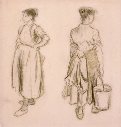 "دراستان لفتاة" ، 1890 بواسطة كميل بيسارو