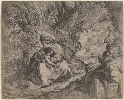 البقية في الرحلة إلى مصر بواسطة Camillo Procaccini