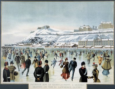 Skating on the St. Lawrence in Quebec City بواسطة المدرسة الكندية