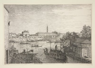 Ale Porte del Dolo (At the Locks of Dolo) ، من سلسلة Vedute (المشاهدات) بواسطة كاناليتو (قناة جيوفاني أنطونيو)